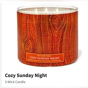 NWT! Bath & Body Works Cozy Sunday Night 3-Wick Candle